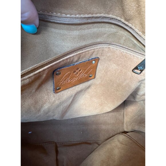 Patricia Nash Floral Tapestry Handbag W/ Black Leather Accents Adjustable Strap - Picture 12 of 14